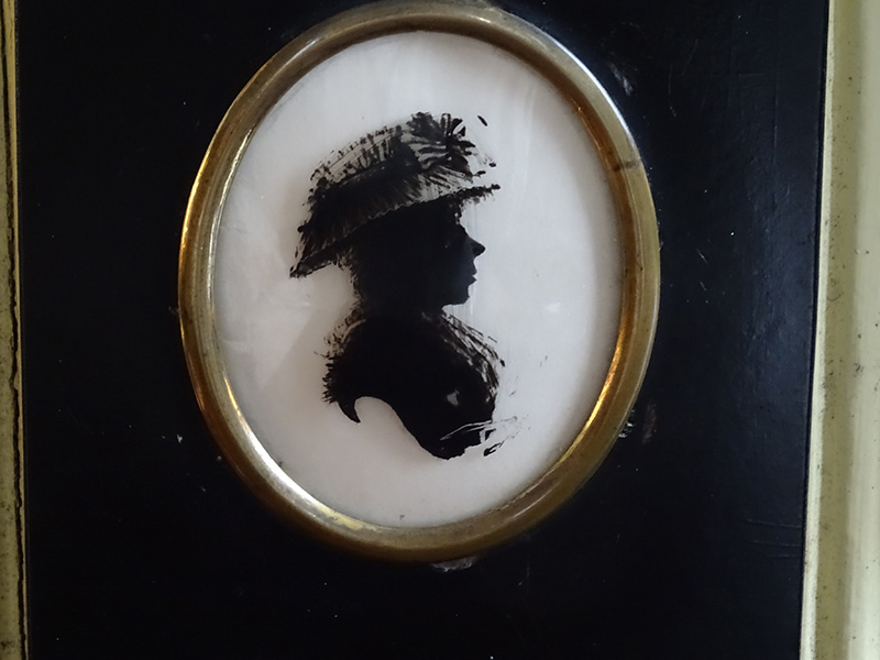 19th Century Reverse Painting on Glass of a Lady